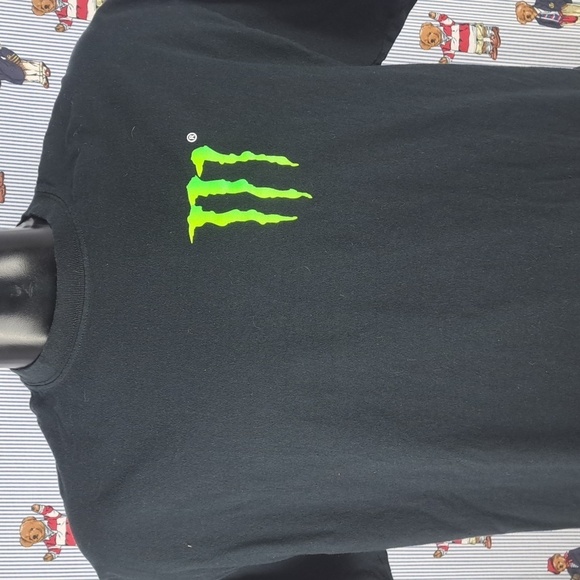 Monster Energy Suck Bang Blow burnout contest black & green graphic t-shirt - Picture 2 of 7